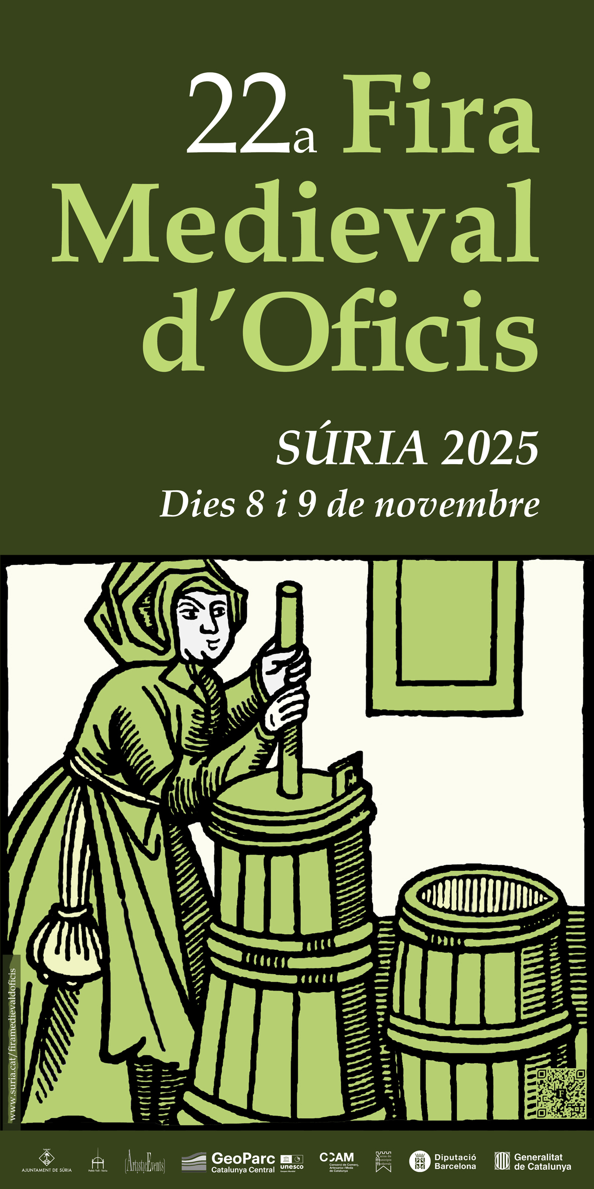 Any 2025 - Cartell de la 22a Fira Medieval d'Oficis de Súria.