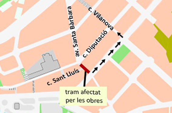 Les obres d'arranjament del primer tram de l'avinguda Santa Bàrbara començaran a partir d'aquest dimarts 11 de juliol 