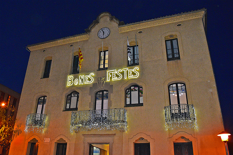 Il·luminació de Nadal a la Casa de la Vila.