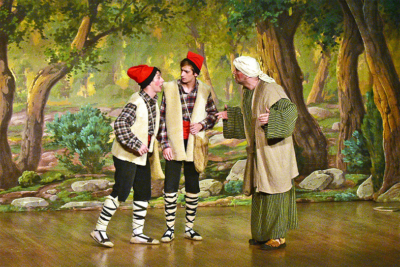Escena d'Els Pastorets de Súria, al Teatre del Foment Cultural.