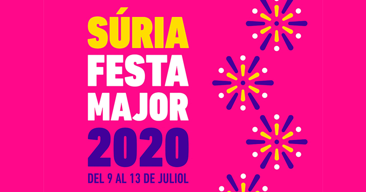 Detall de la portada del programa de la Festa Major de Súria 2020 - Del 9 al 13 de juliol.