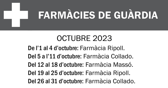 FARMACIES DE GUARDIA