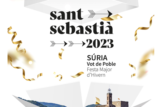 Detall de la portada del programa de la Festa de Sant Sebastià 2023.