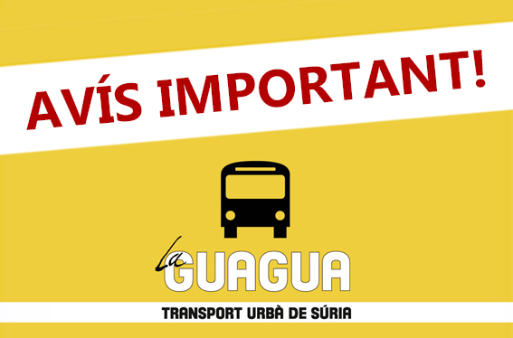 El servei de la Guagua s'haurà de cobrir amb microbús aquest dimecres 10 i dijous 11 de maig a causa d'una avaria
