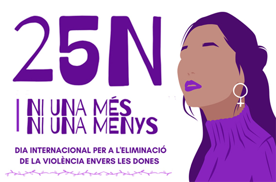 Imatge del programa del Dia Internacional per a l'eliminació de la violència envers les dones.