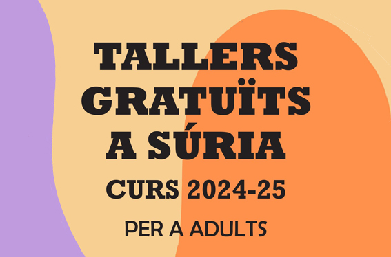 L'Ajuntament organitza una nova edició dels Tallers Gratuïts per a adults, que s'iniciaran a primers d'octubre
