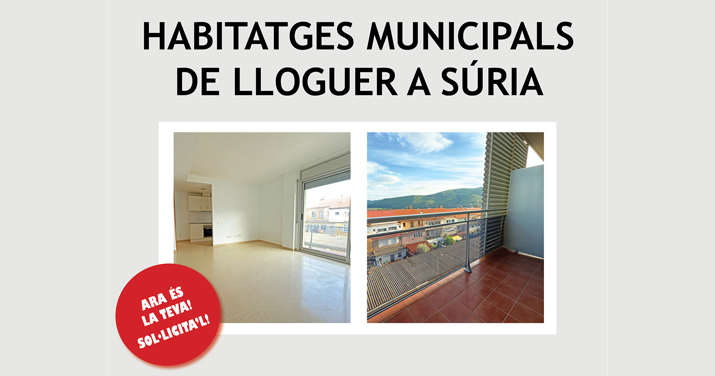 CONVOCATORIA D'ADJUDICACIO DE DOS HABITATGES MUNICIPALS EN REGIM DE LLOGUER