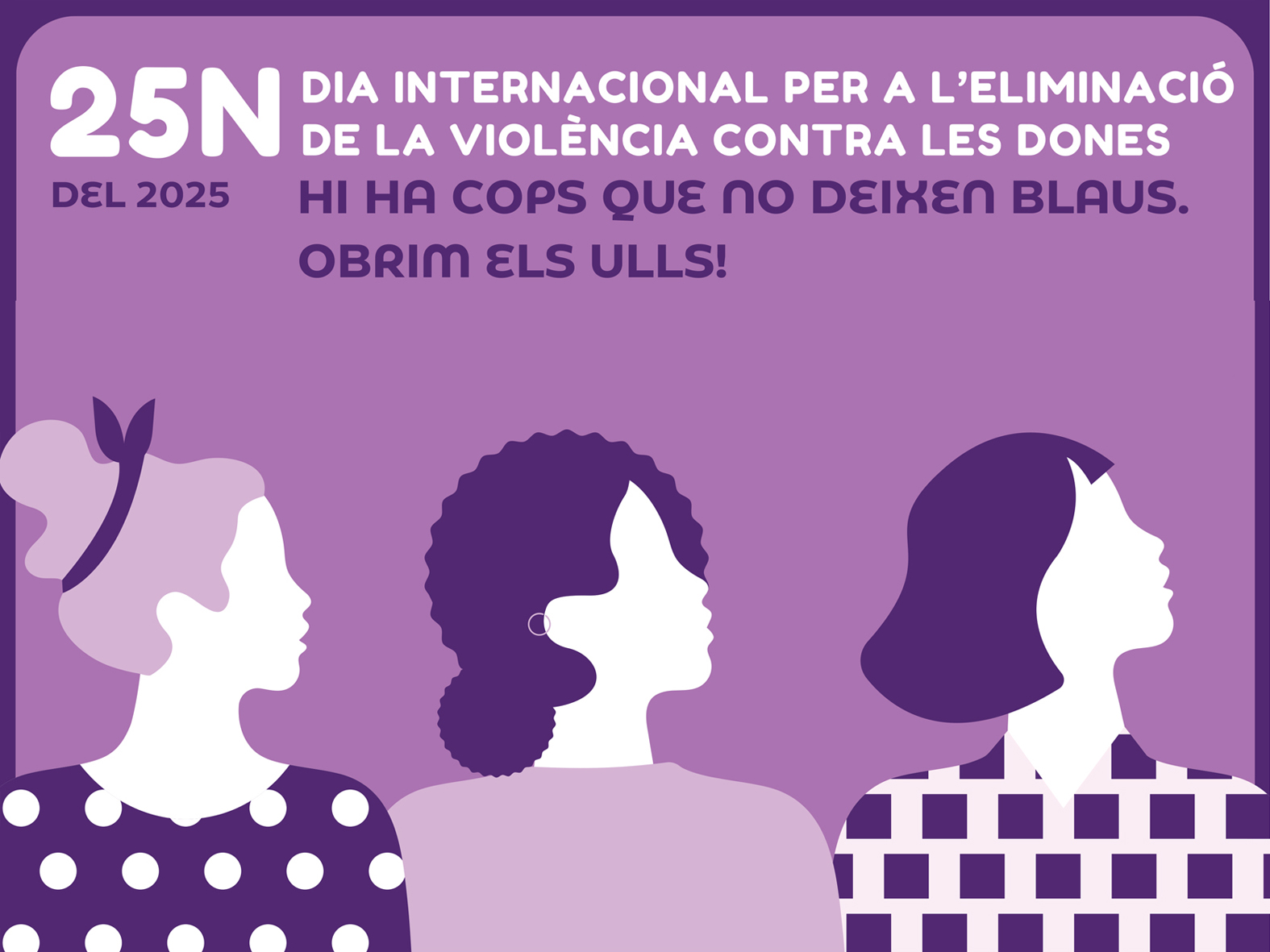 Imatge del programa del Dia Internacional per a l'eliminació de la violència contra les dones.