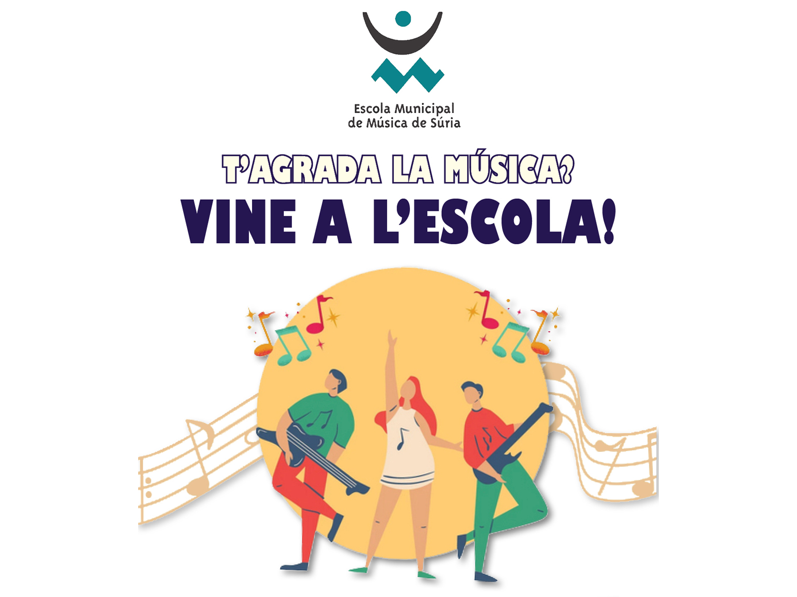Imatge de la campanya de difusió de l'Escola Municipal de Música.