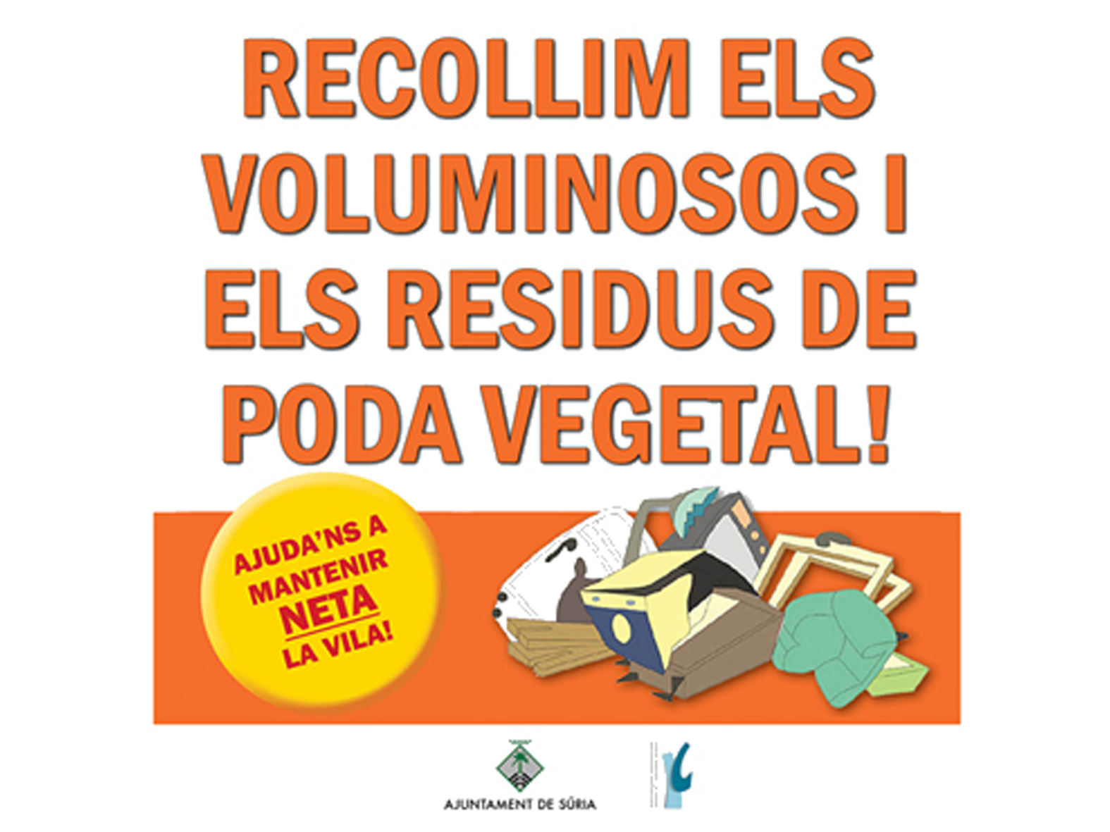 Avís sobre el canvi de dia del servei de recollida de voluminosos i residus de poda vegetal