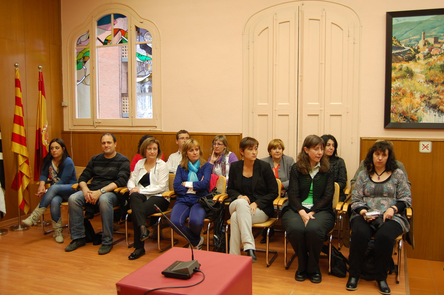 Dijous 6 de maig de 2010 - Representants de la Biblioteca PÃºblica i dels centres d'ensenyament, durant l'acte de presentaciÃ³ del programa SÃºria Municipi Lector.