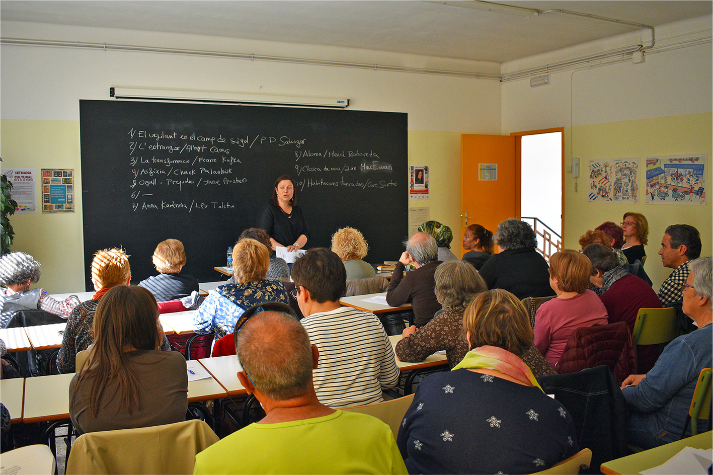 Dimarts 2 d'abril de 2019 - Xerrada de l'escriptora Care Santos, organitzada per la Biblioteca PÃºblica i l'Escola Municipal de FormaciÃ³ d'Adults, dins del programa SÃºria Municipi Lector.