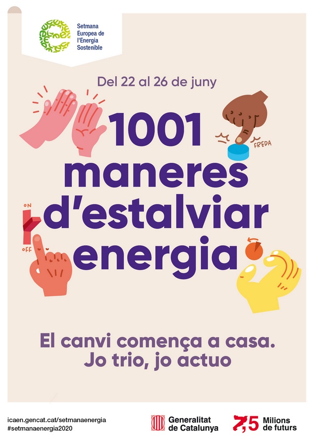 Cartell de la Setmana Europea de l'Energia Sostenible - Del 22 al 26 de juny.