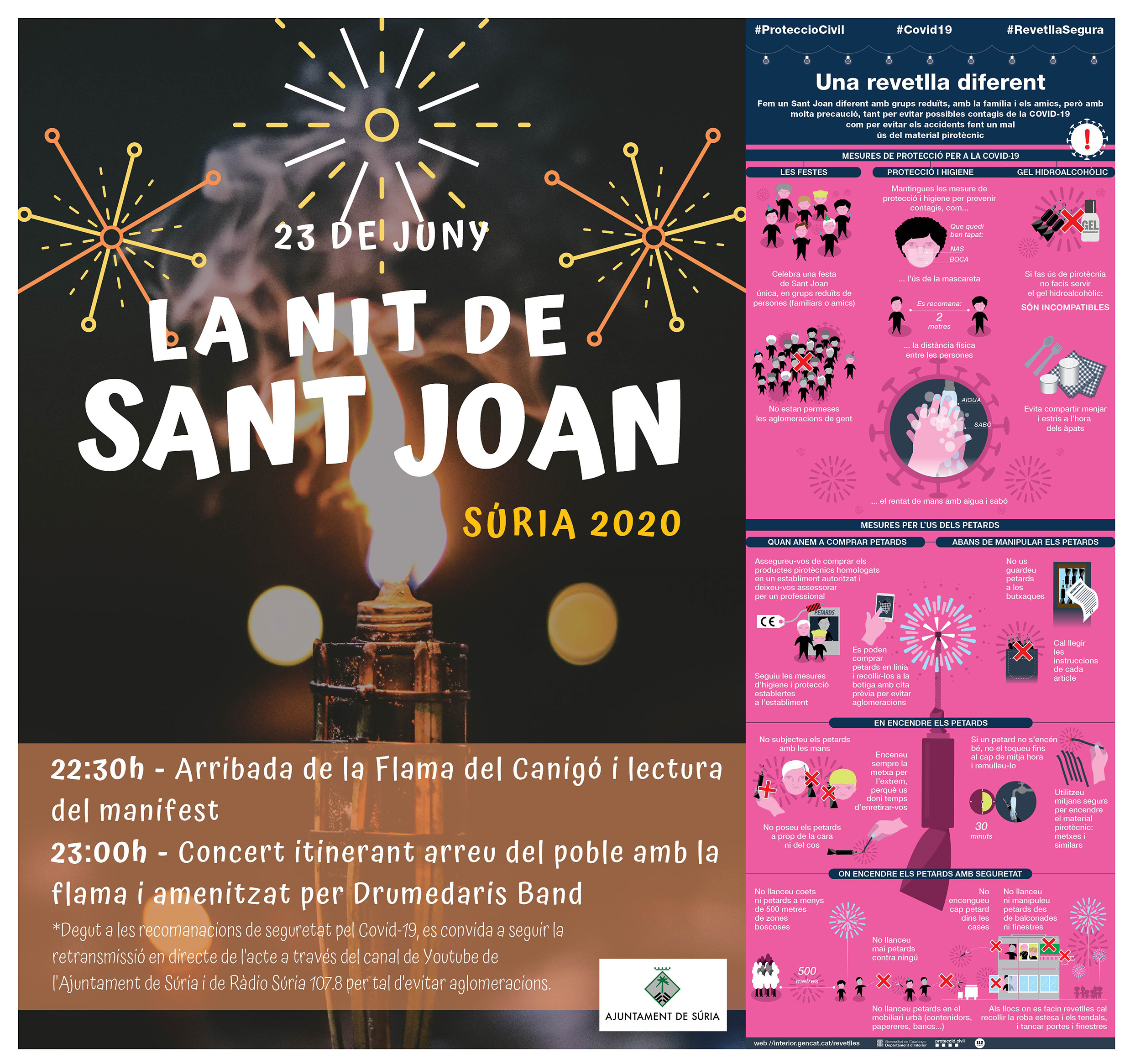 Cartell de la Nit de Sant Joan 2020 - Dimarts 23 de juny.