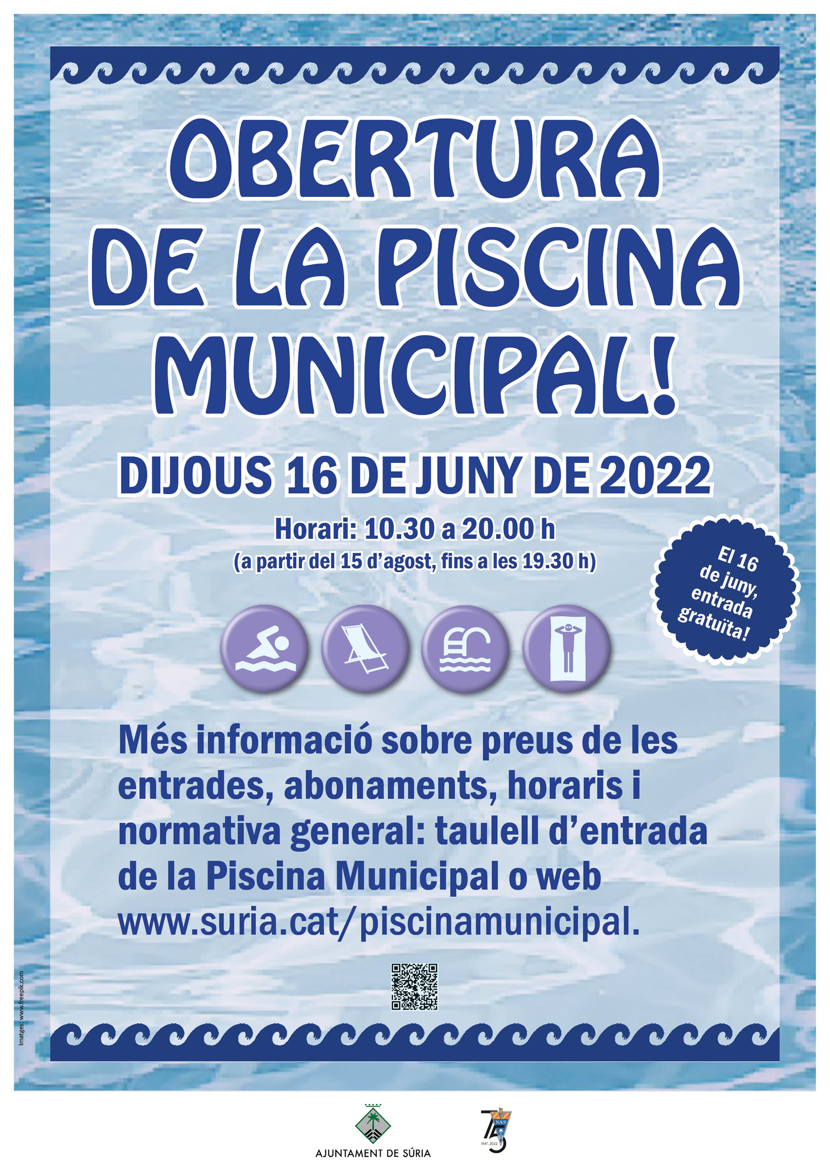 La temporada d'estiu de la Piscina Municipal comença aquest dijous 16 de juny