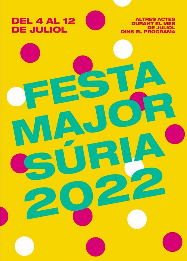 Portada del programa de la Festa Major de Súria 2022 - Del 4 al 12 de juliol.
