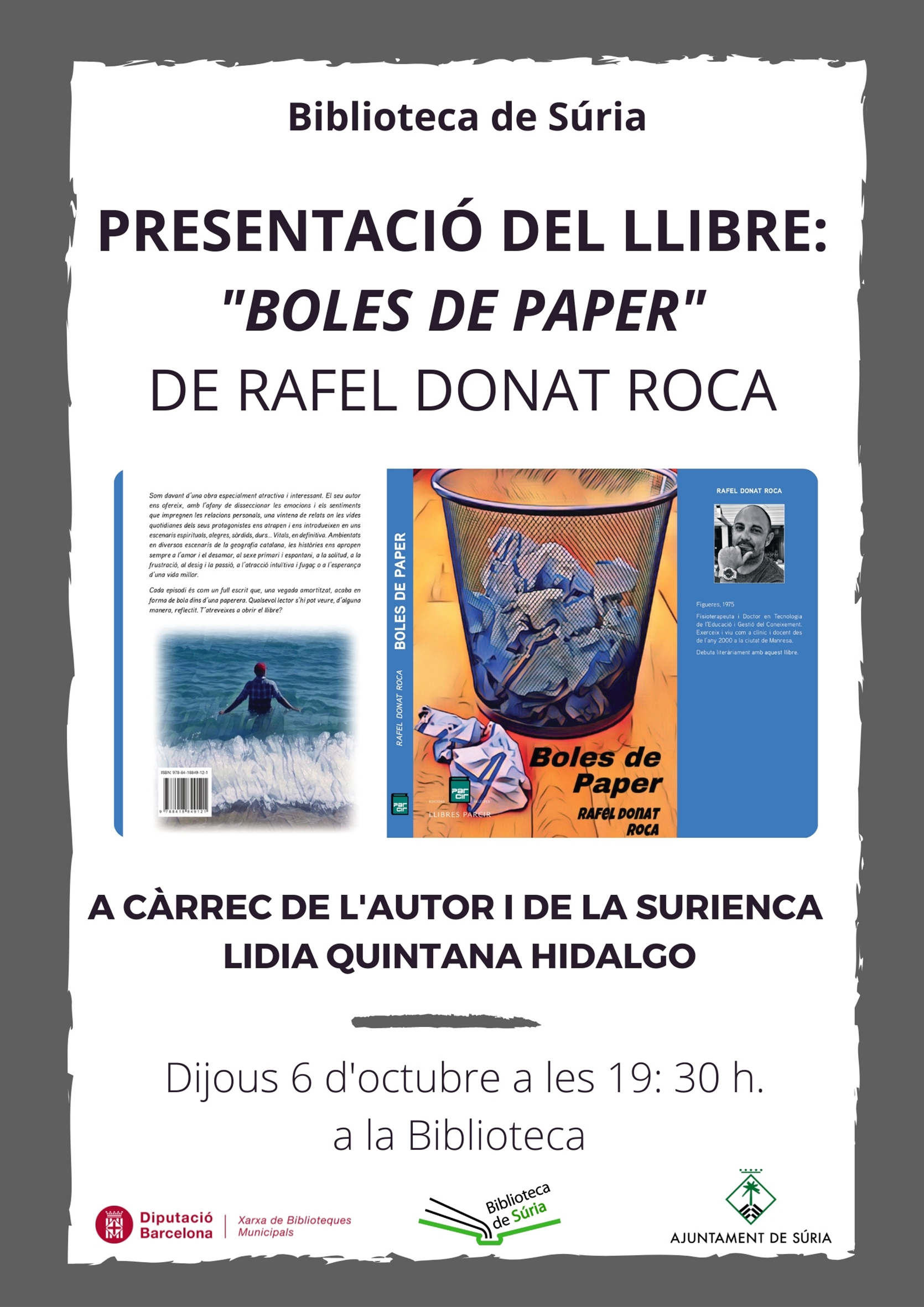 Presentació del llibre 'Boles de paper' de Rafel Donat Roca