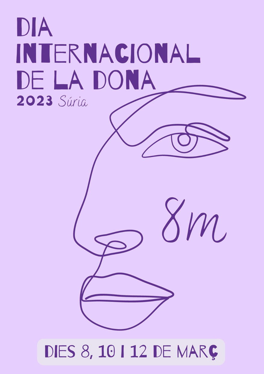 Portada del programa del Dia Internacional de la Dona a Súria - Dies 8, 10 i 12 de març.