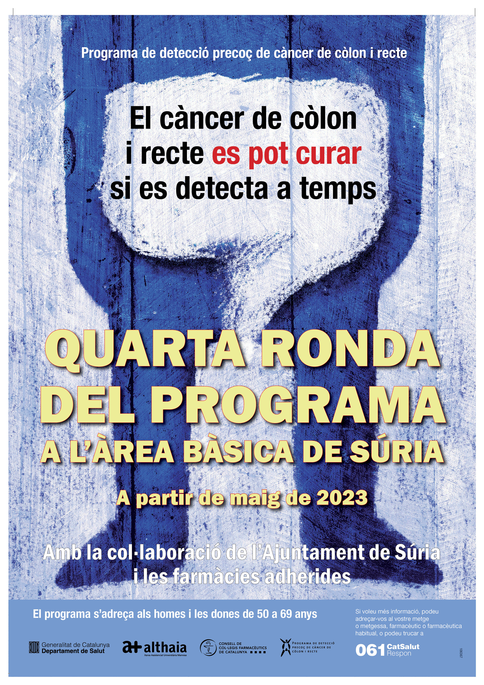 Cartell informatiu de la nova ronda del Programa de Detecció Precoç del càncer de còlon i recte.