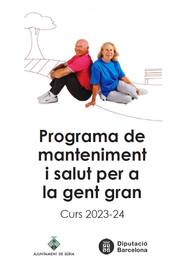 Portada del full informatiu del programa 'Anem a moure'ns' per a la gent gran - Curs 2023-24.