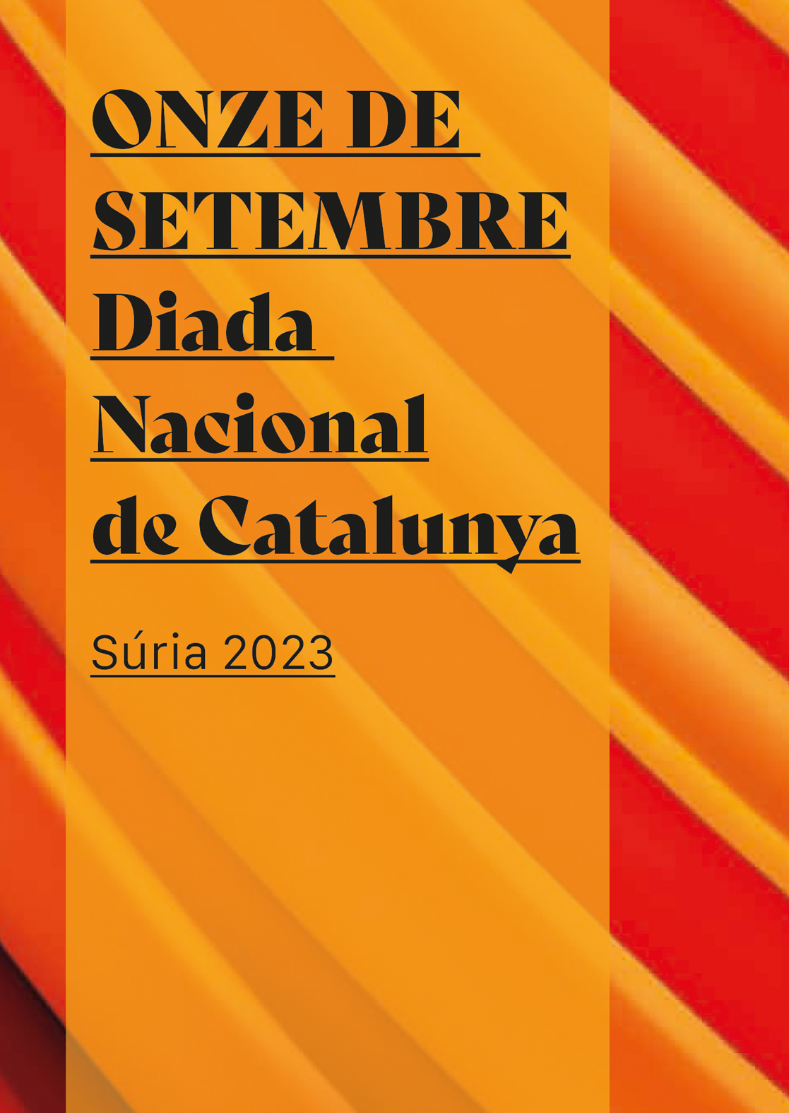 Portada del programa de l'Onze de Setembre a Súria - Del 8 a l'11 de setembre.