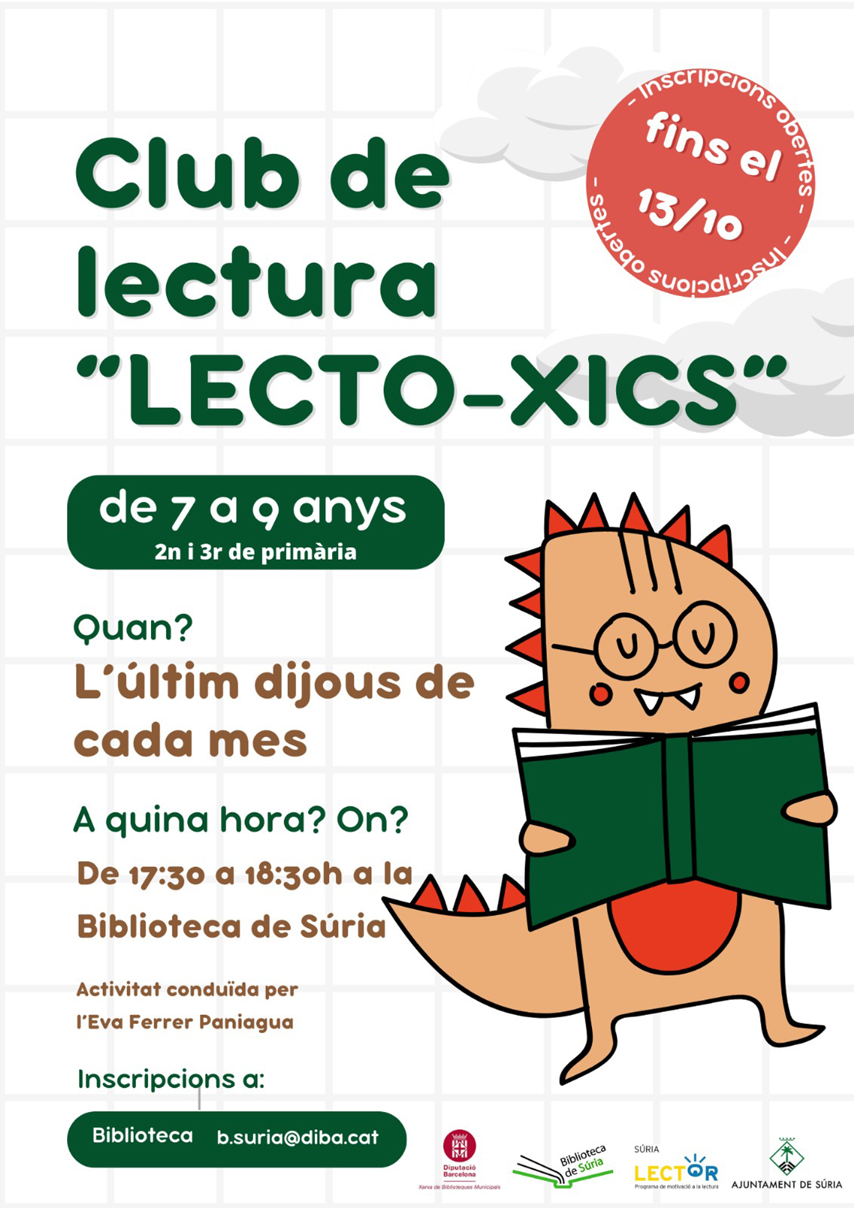 Cartell del Club de Lectura Lecto-Xics de la Biblioteca Pública.