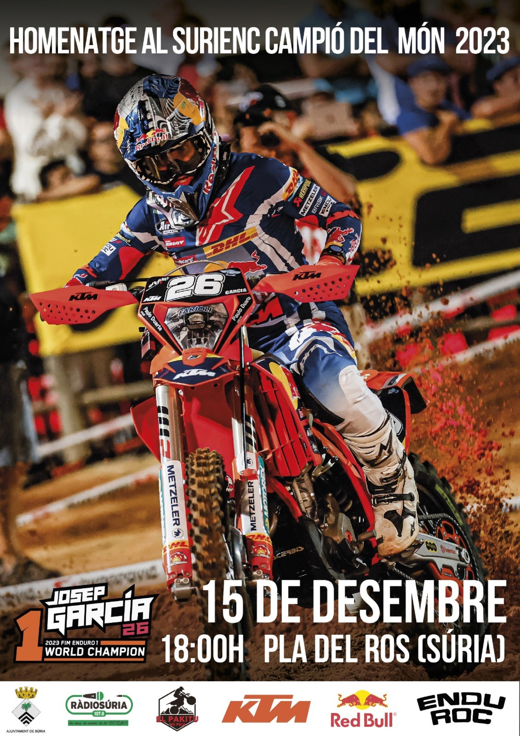Homenatge al pilot surienc Josep Garcia, campió del món d'Enduro