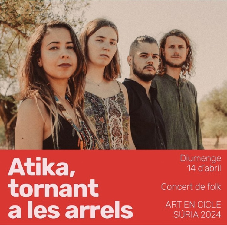 Imatge de difusió del concert 'Atika, tornant a les arrels' del 7è Art en Cicle - Diumenge 14 d'abril.