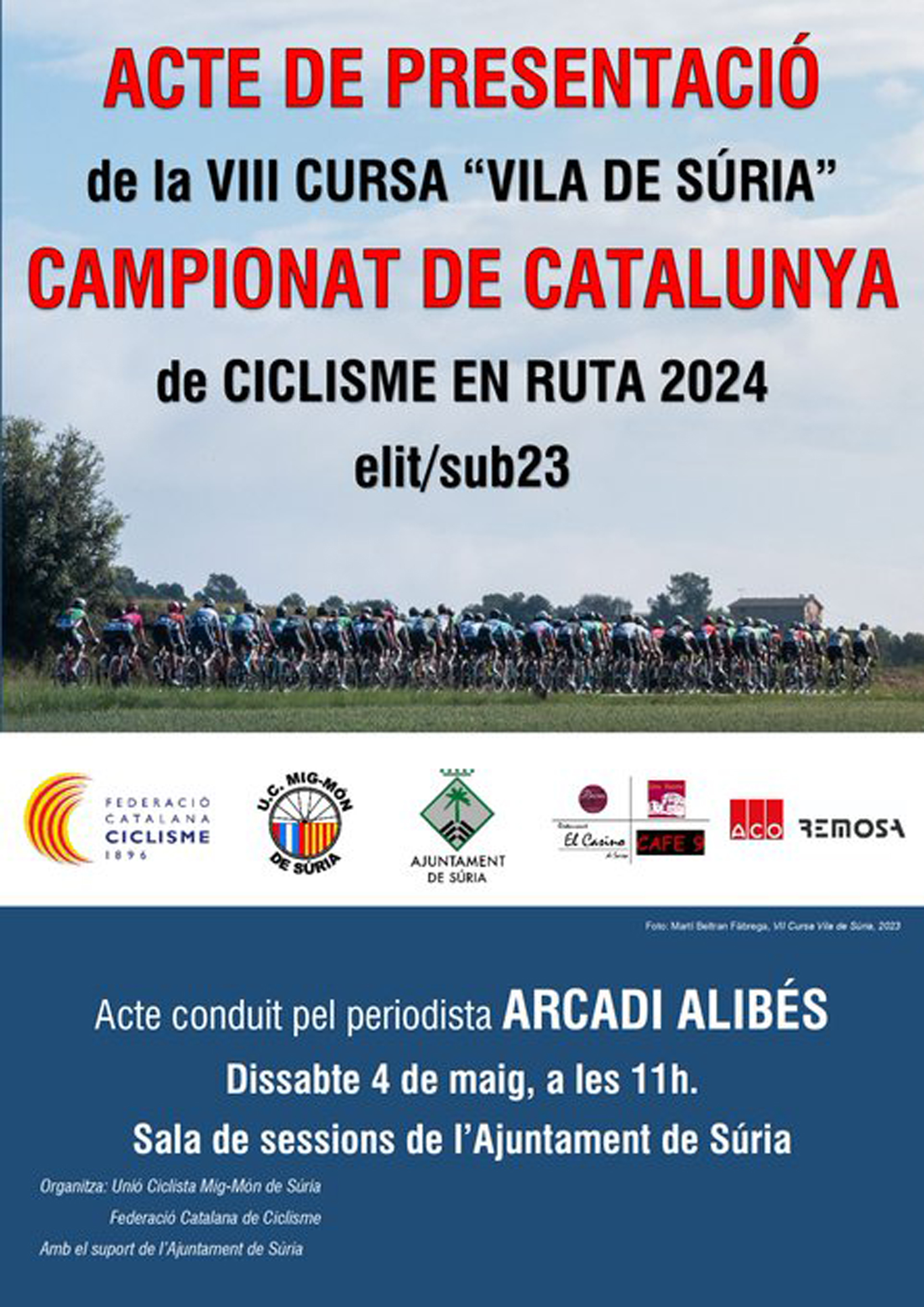 Presentació de la 8a Cursa Vila de Súria-Campionat de Catalunya de Ciclisme en Ruta