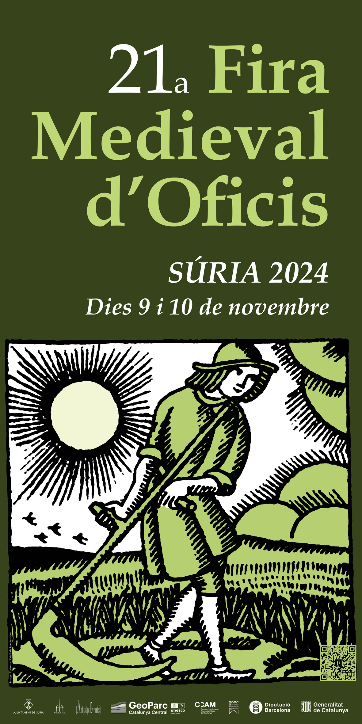 Any 2024 - Cartell de la 21a Fira Medieval d'Oficis de SÃºria.
