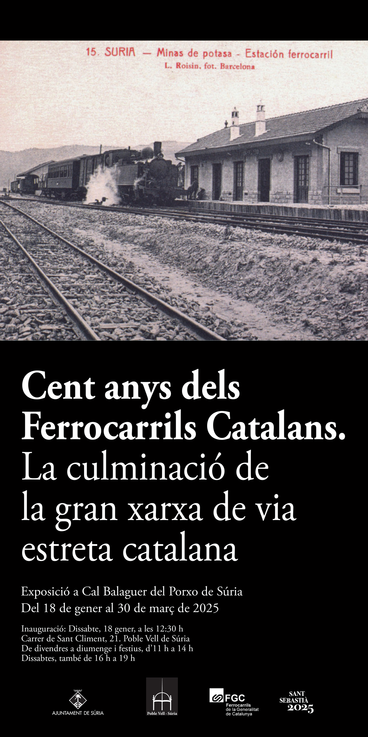 Exposició a Cal Balaguer del Porxo: 'Cent anys dels Ferrocarrils Catalans. La culminació de la gran xarxa de via estreta catalana'