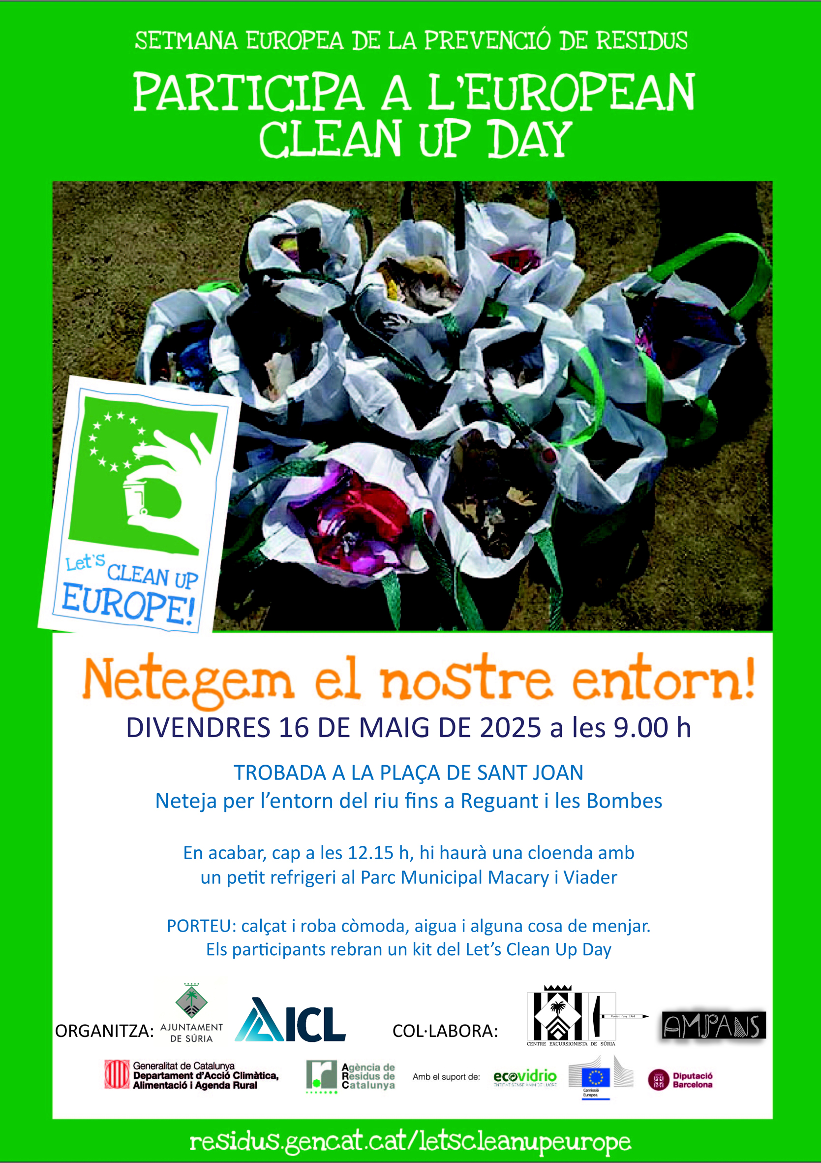Campanya Let's Clean Up Europe: Jornada de neteja a l'entorn del riu Cardener