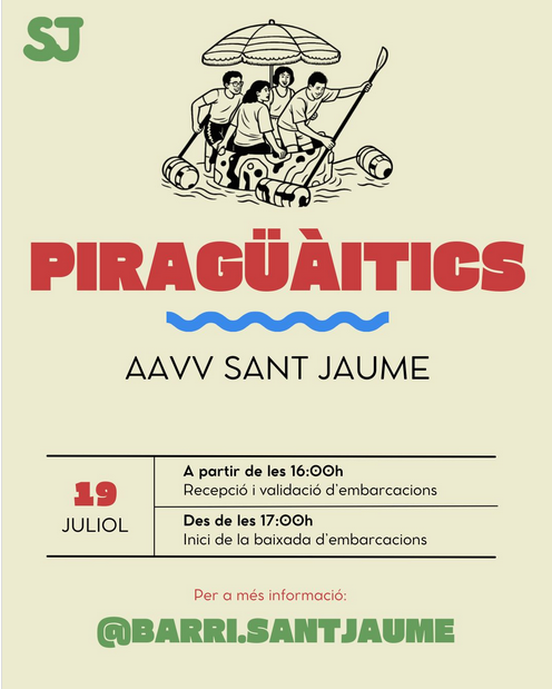 Piragüàitics al riu Cardener pel barri de Sant Jaume