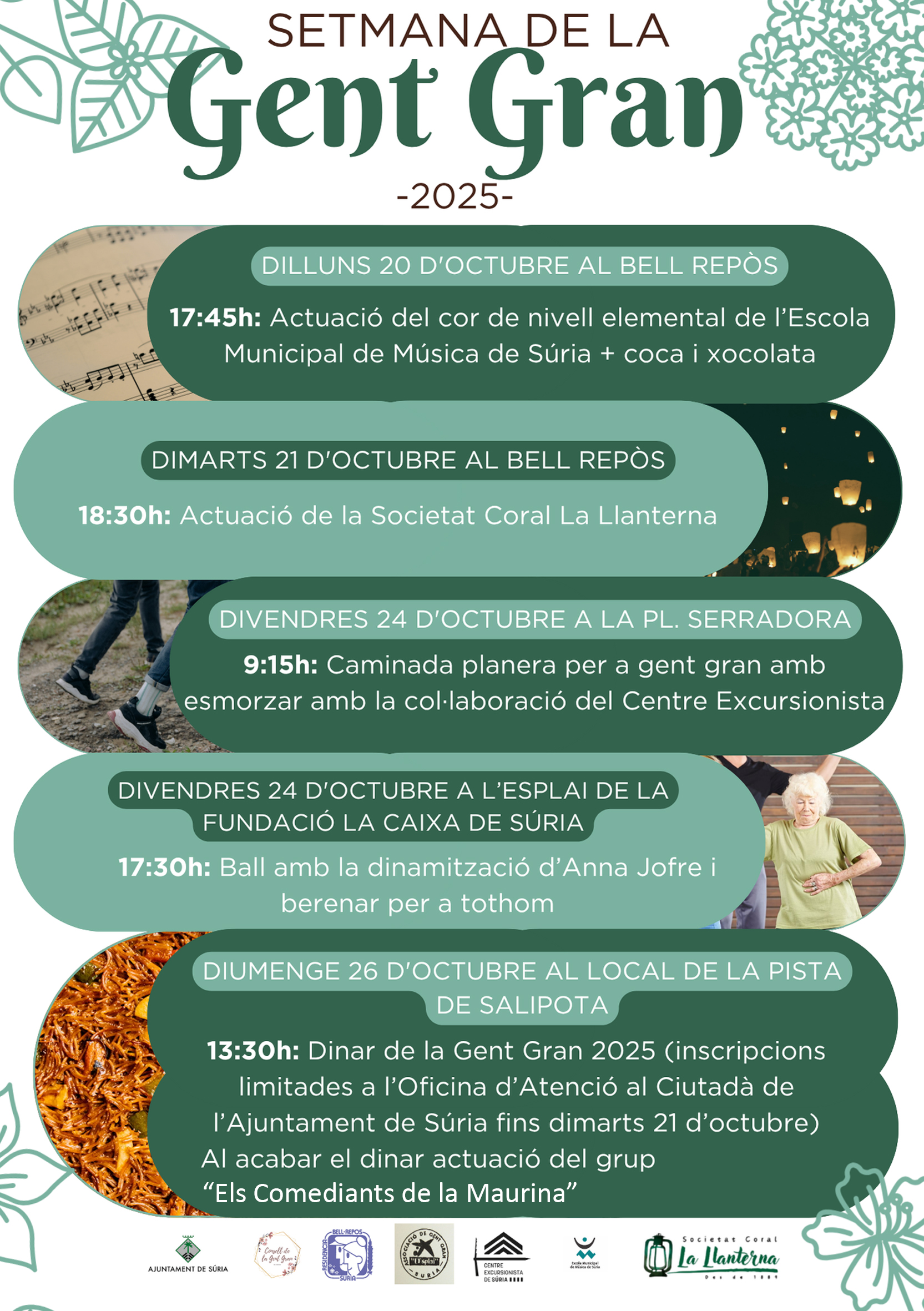 Programa de la Setmana de la Gent Gran 2025 - Del 20 al 26 d'octubre.