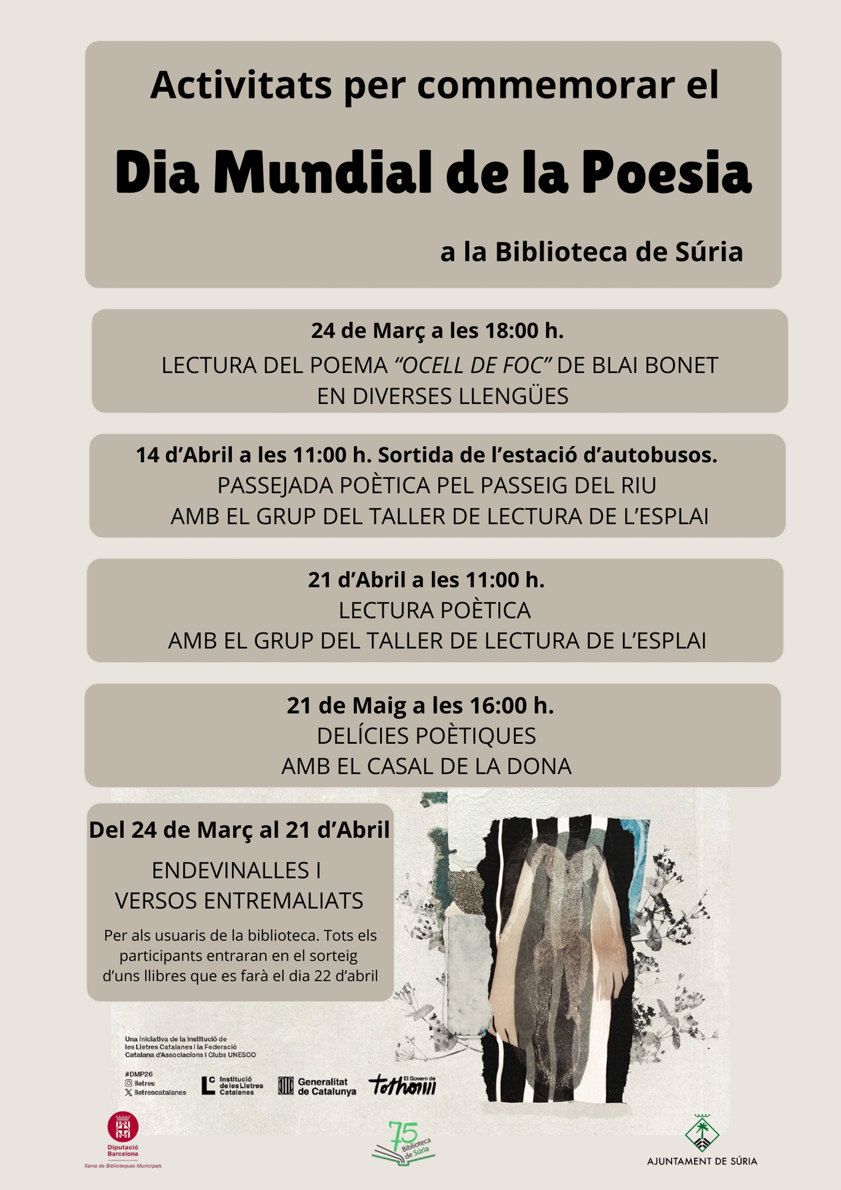 Del&iacute;cies po&egrave;tiques a la Biblioteca P&uacute;blica