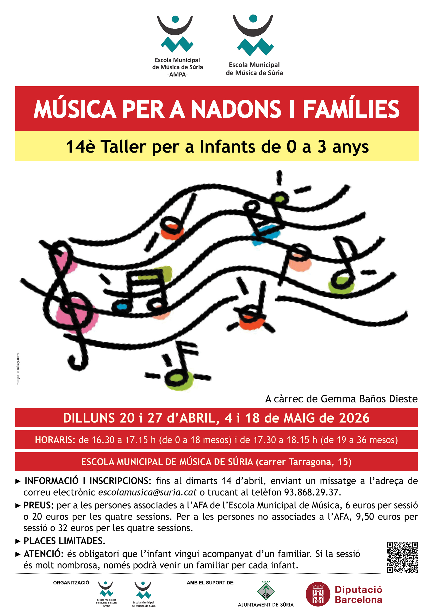Taller 'M&uacute;sica per a Nadons i Fam&iacute;lies'