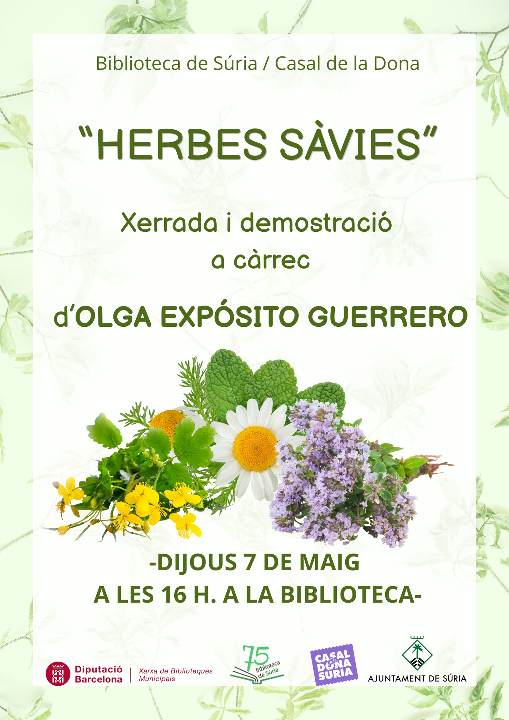 Xerrada a la Biblioteca: 'Herbes s&agrave;vies'