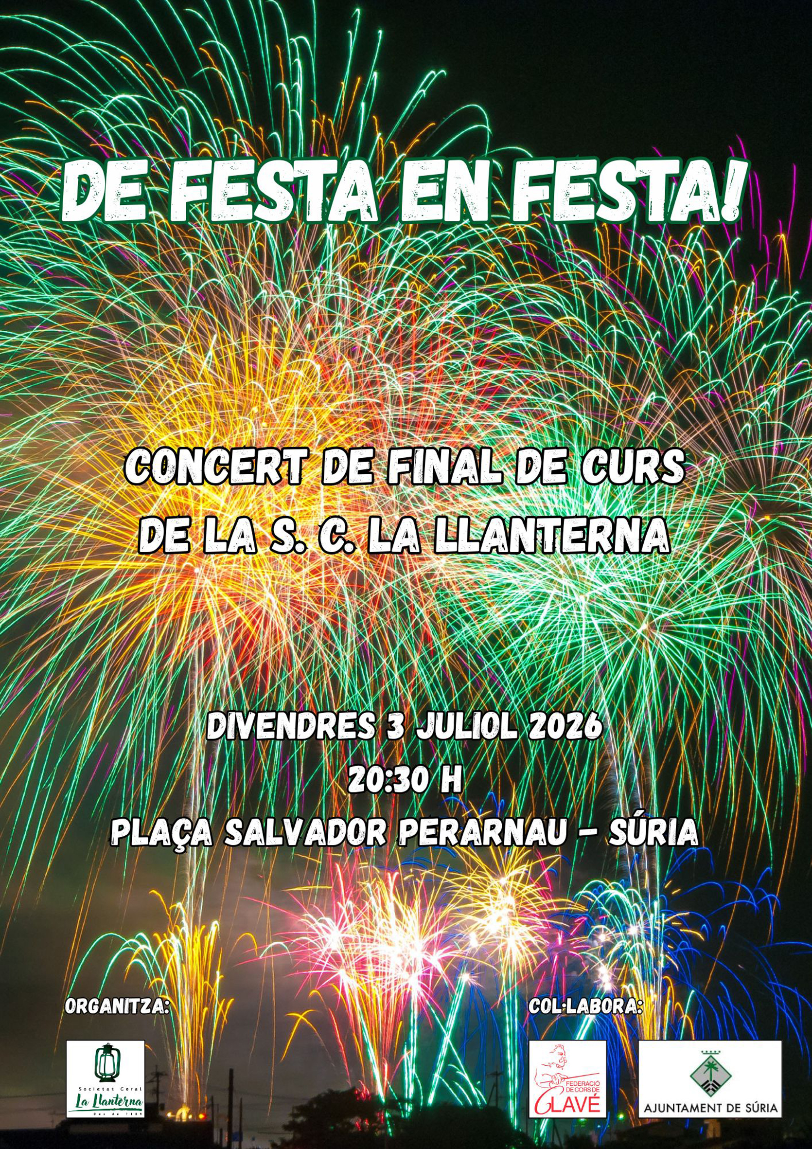 Concert de final de curs de la Societat Coral La Llanterna: 'De festa en festa!'