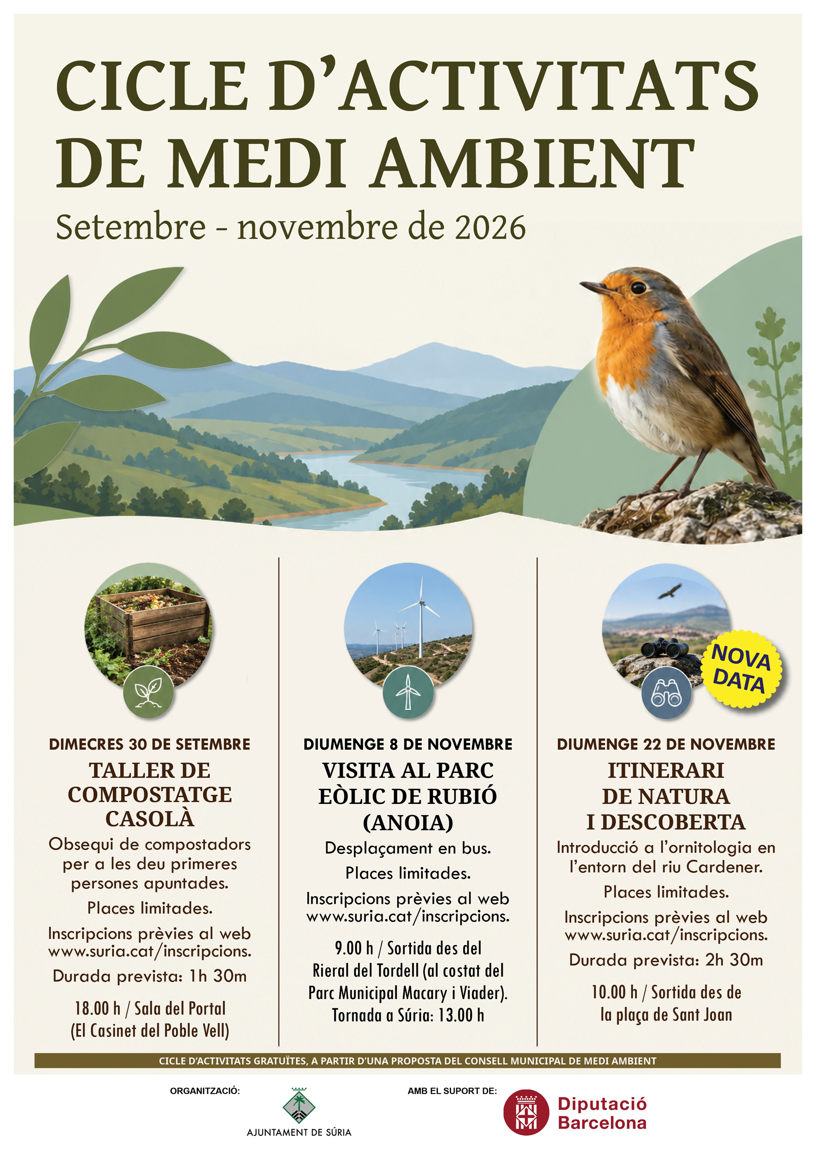 Cicle d'Activitats de Medi Ambient: Visita al parc e&ograve;lic de Rubi&oacute; (Anoia)