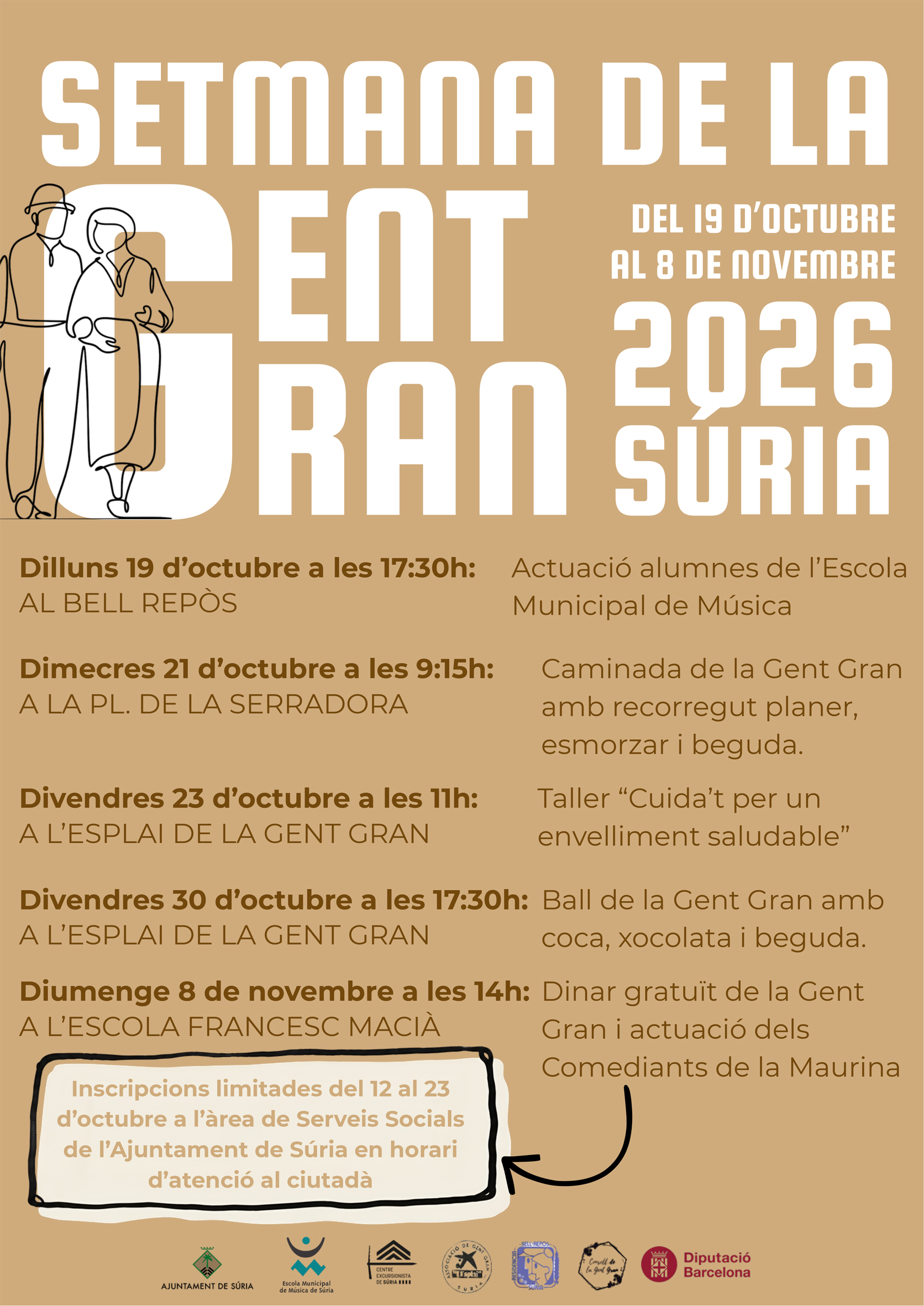 Cartell de la Setmana de la Gent Gran - Del 19 d'octubre al 8 de novembre.