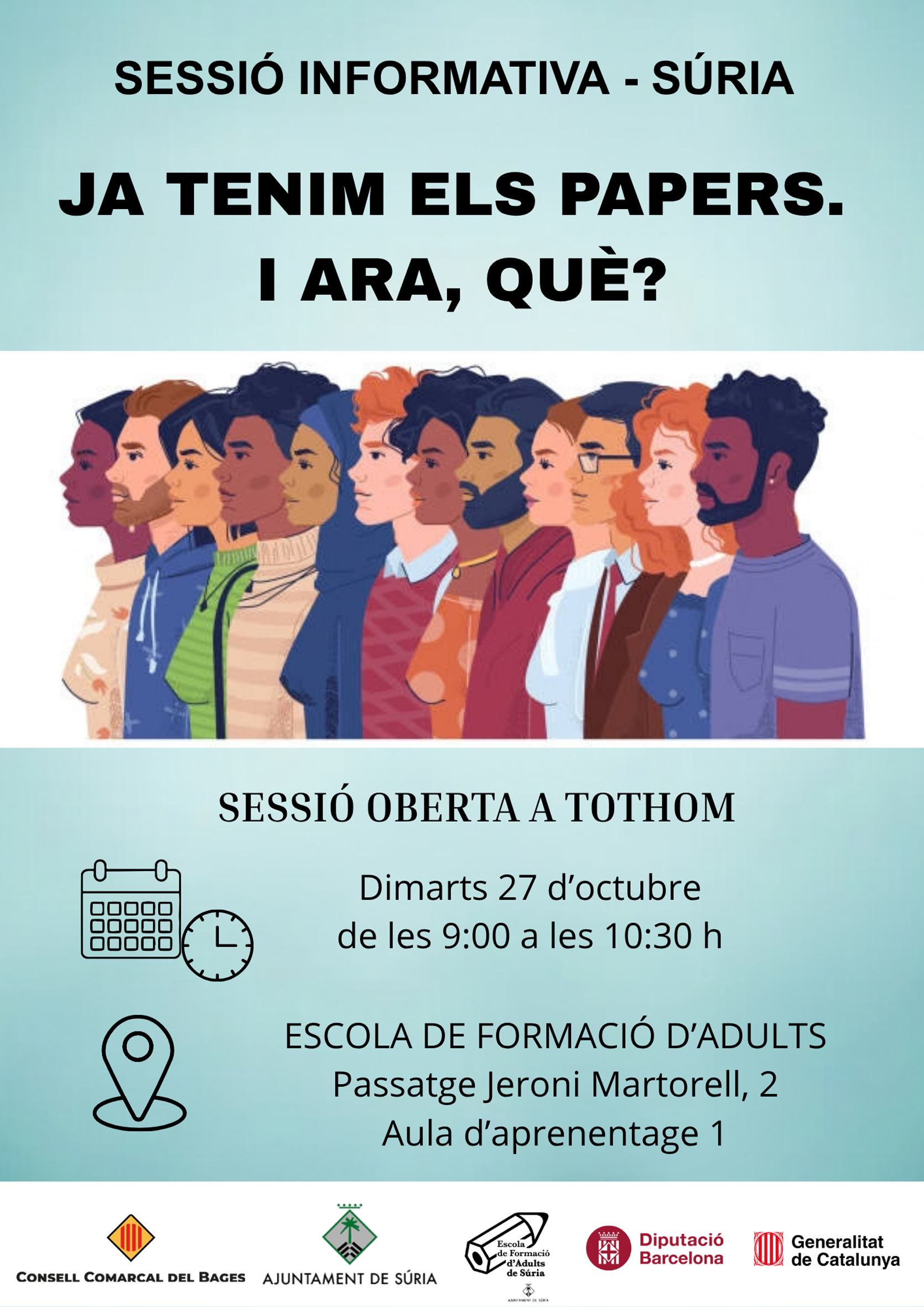 Sessi&oacute; informativa: 'Ja tenim els papers. I ara, qu&egrave;?'