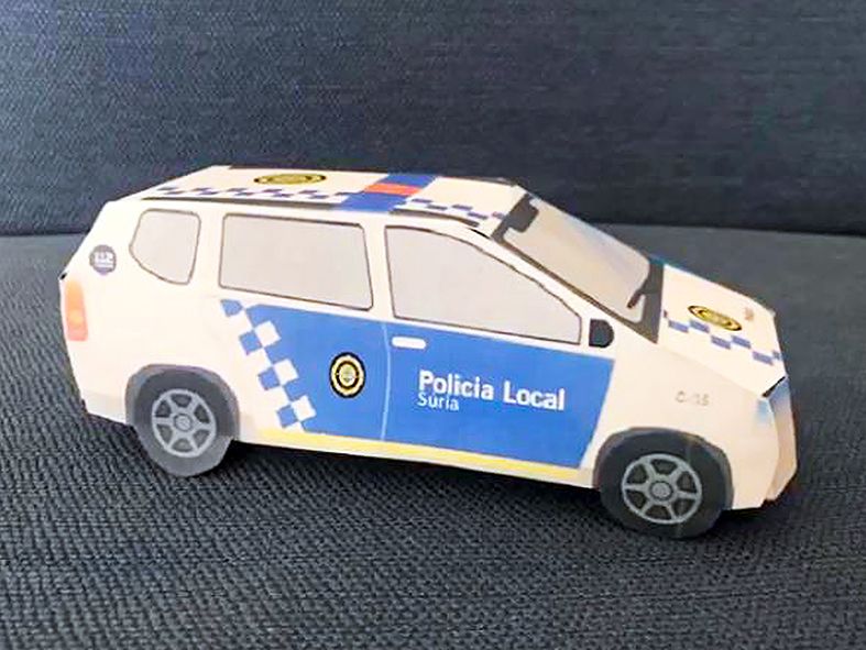 Cotxe del retallable de la Policia Local, muntat.