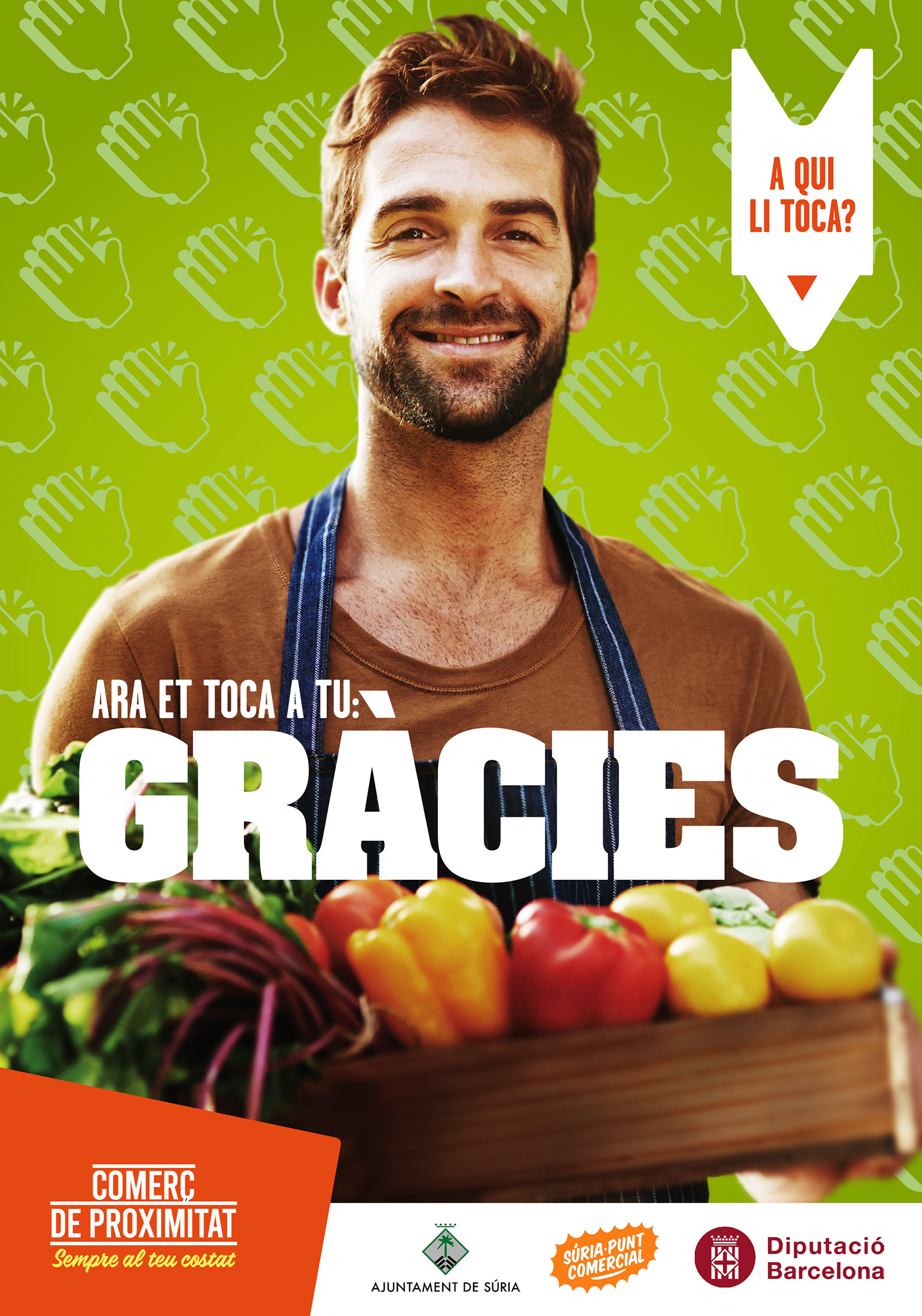 Cartell de la campanya de suport al comerç de proximitat.