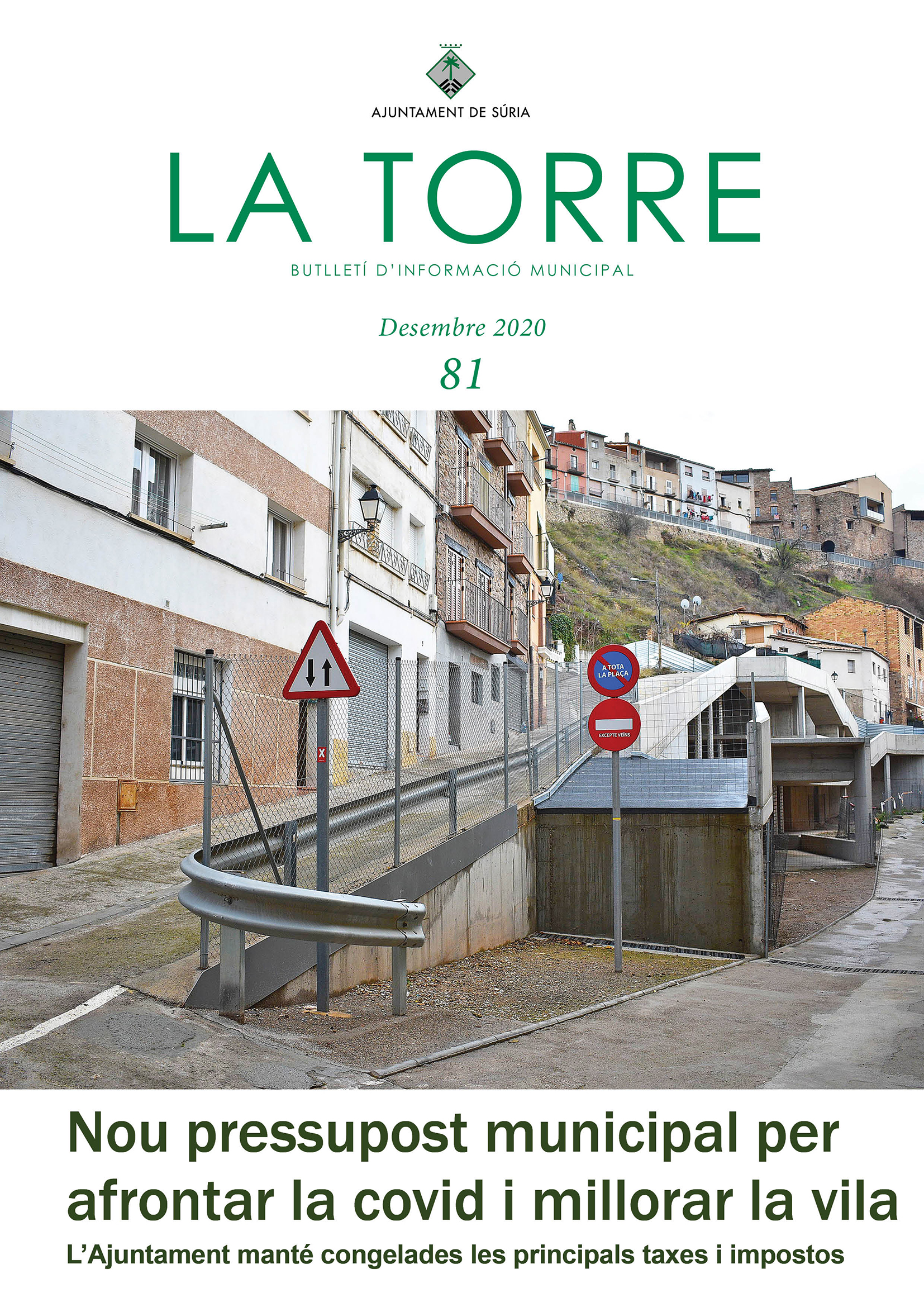 Portada del nou número del butlletí municipal La Torre - Desembre de 2020.