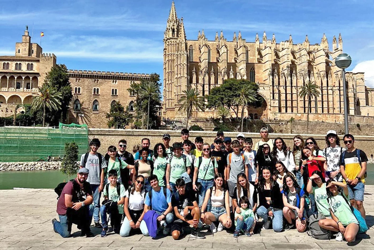 Foto de grup de la JazzBand Navàs-Súria a Palma, dins de la seva gira per Mallorca.
