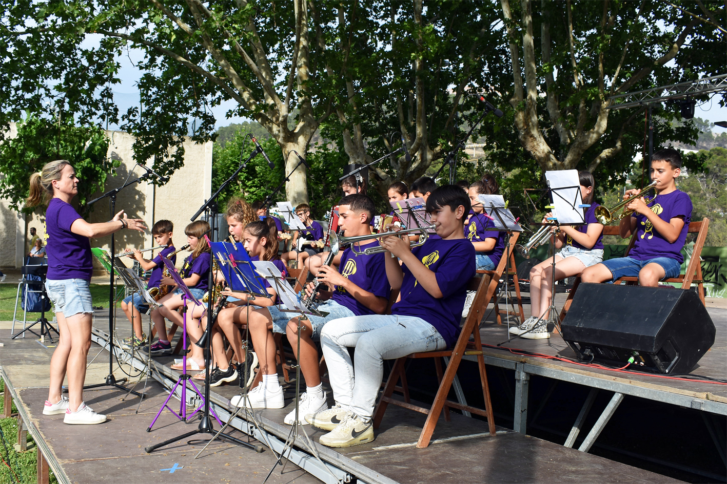 Actuació de l'Orquestra Diabòlica en el concert de final de curs de l'Escola Municipal de Música.