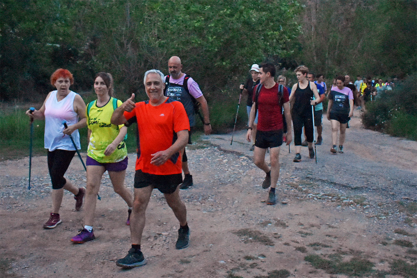 Participants en la Caminada Nocturna del Centre Excursionista, dins dels actes de prÃ²leg de la Festa Major de SÃºria 2023.