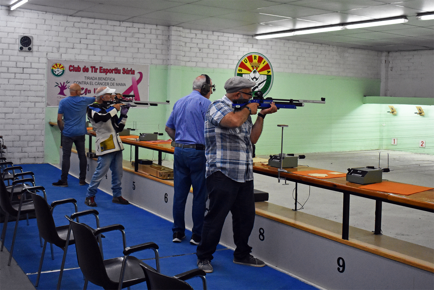 Participants en la Tirada Esportiva del Club de Tir Esportiu, dins dels actes de prÃ²leg de la Festa Major de SÃºria 2023.