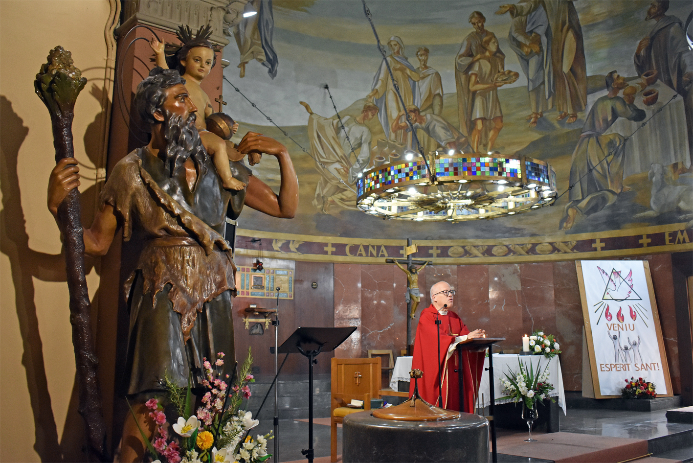 Missa solemne de Festa Major a l'Església Parroquial de Sant Cristòfol, dins de la Festa Major de Súria 2023.