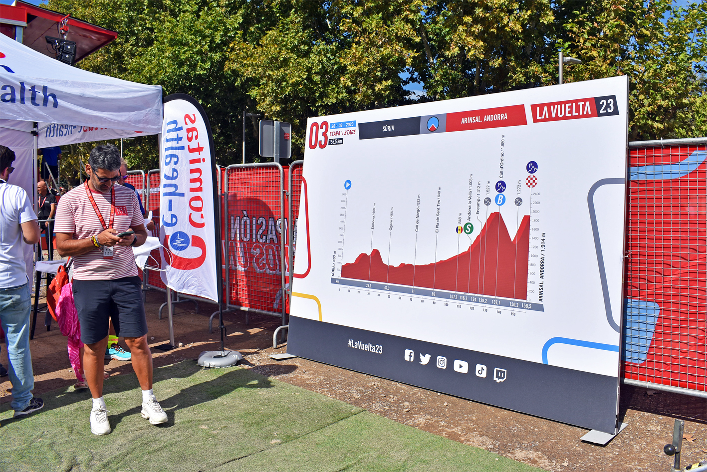 Perfil de lâ€™etapa SÃºria-Arinsal, a lâ€™espai de trobada de La Vuelta 2023, al Rieral del Tordell.